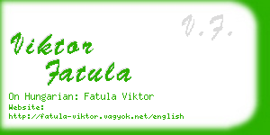 viktor fatula business card